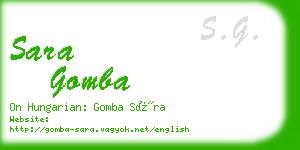 sara gomba business card
